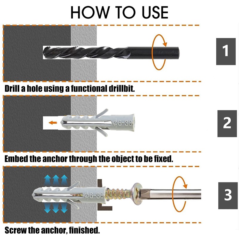Multipurpose Grey Expansion Bo - огляд і ціна Drywall Anchor Screw