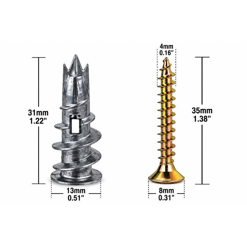10pcs Single point Zinc Alloy  - огляд і ціна Drywall Anchor Screw