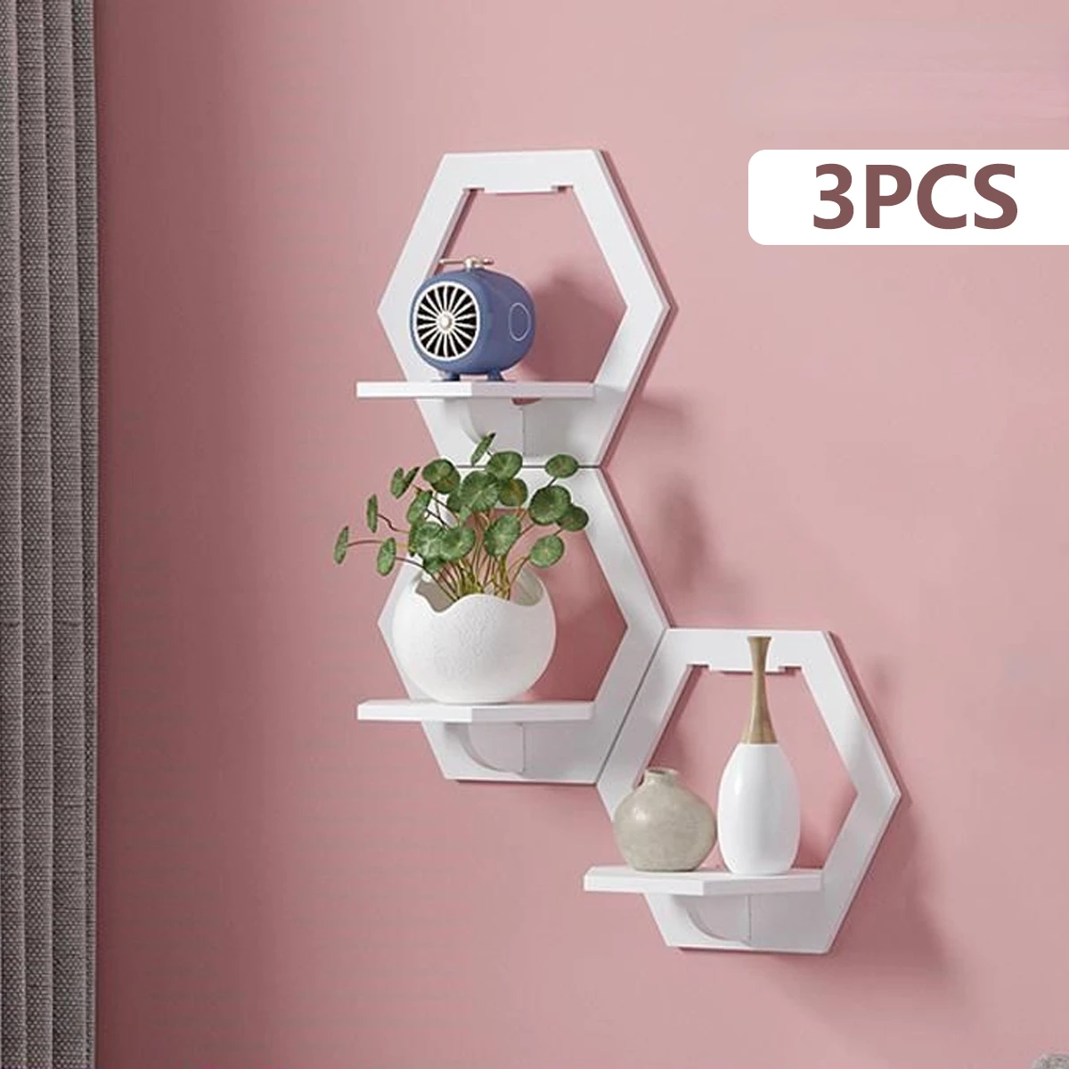 3Pcs Hexagon Wall Shelf Punch  - огляд і ціна Home Improvement Tv Show