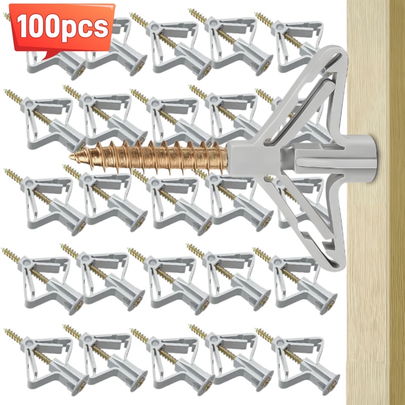 100PCS Plasterboard Expansion  - огляд і ціна Drywall Anchor Screw