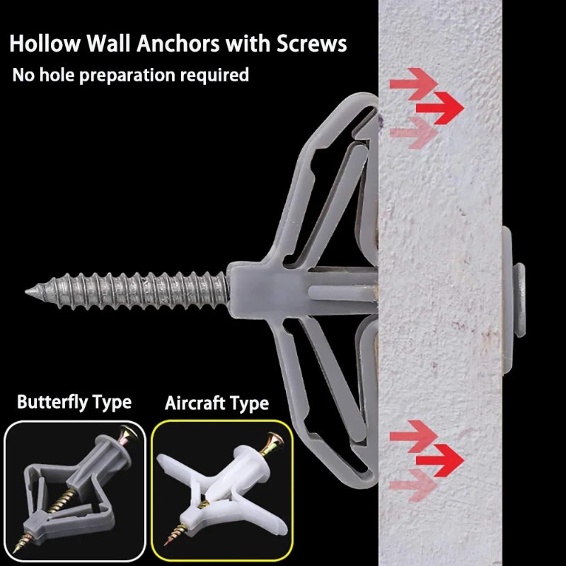 Butterfly Shape Plasterboard E - огляд і ціна Drywall Anchor Screw